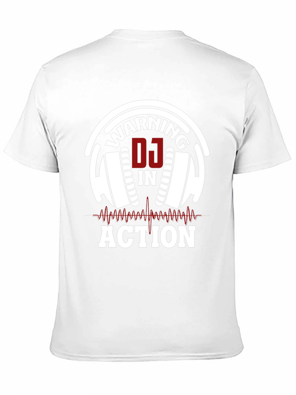 Warning DJ in Action Black T-Shirt