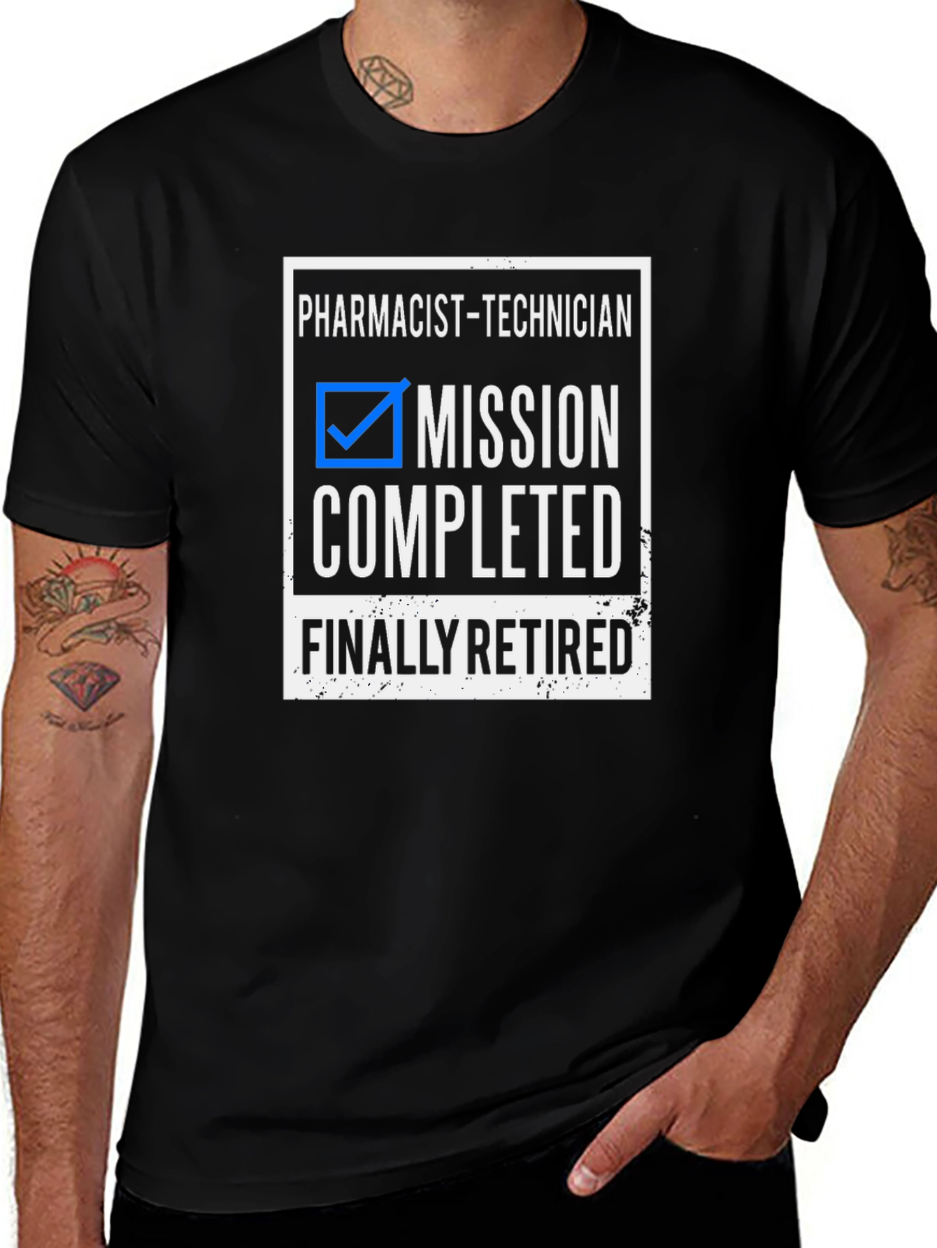 Pharmacist Technician Mission Completed Retired T-Shirt