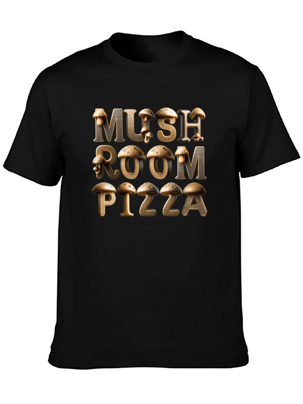 Mushroom Pizza Graphic Tee - Unique Design!