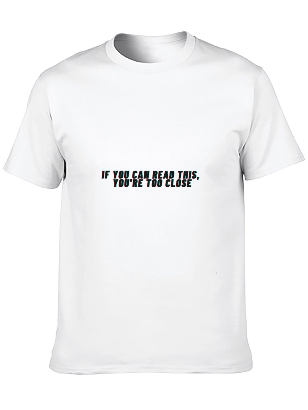Funny 3D Text Black Graphic T-Shirt