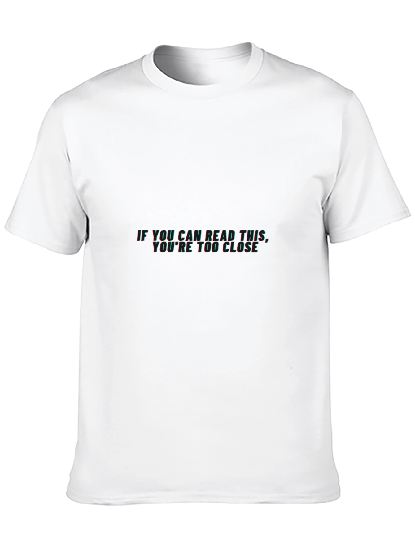 Funny 3D Text Black Graphic T-Shirt