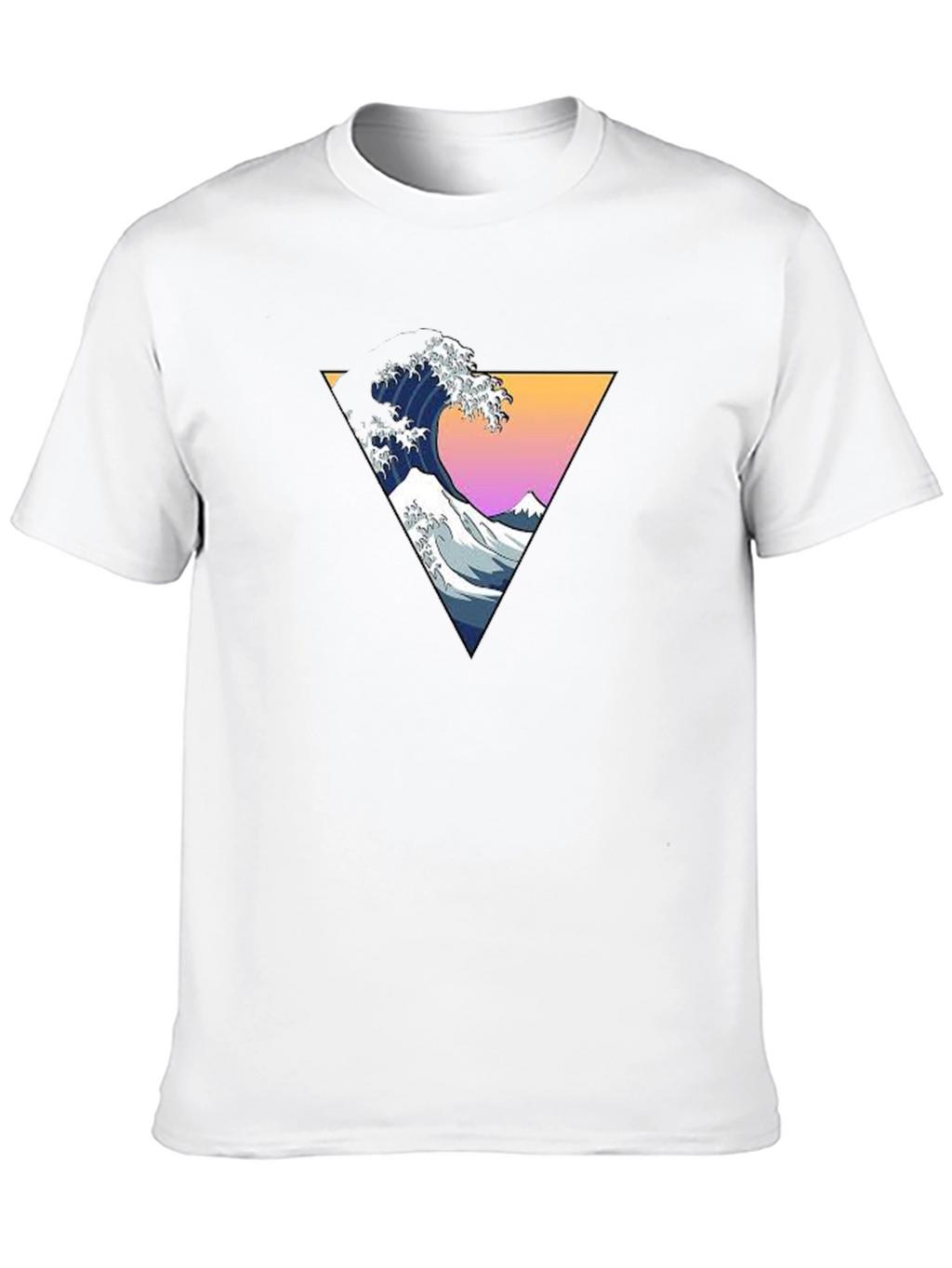 Great Wave Triangle Graphic Tee - Black