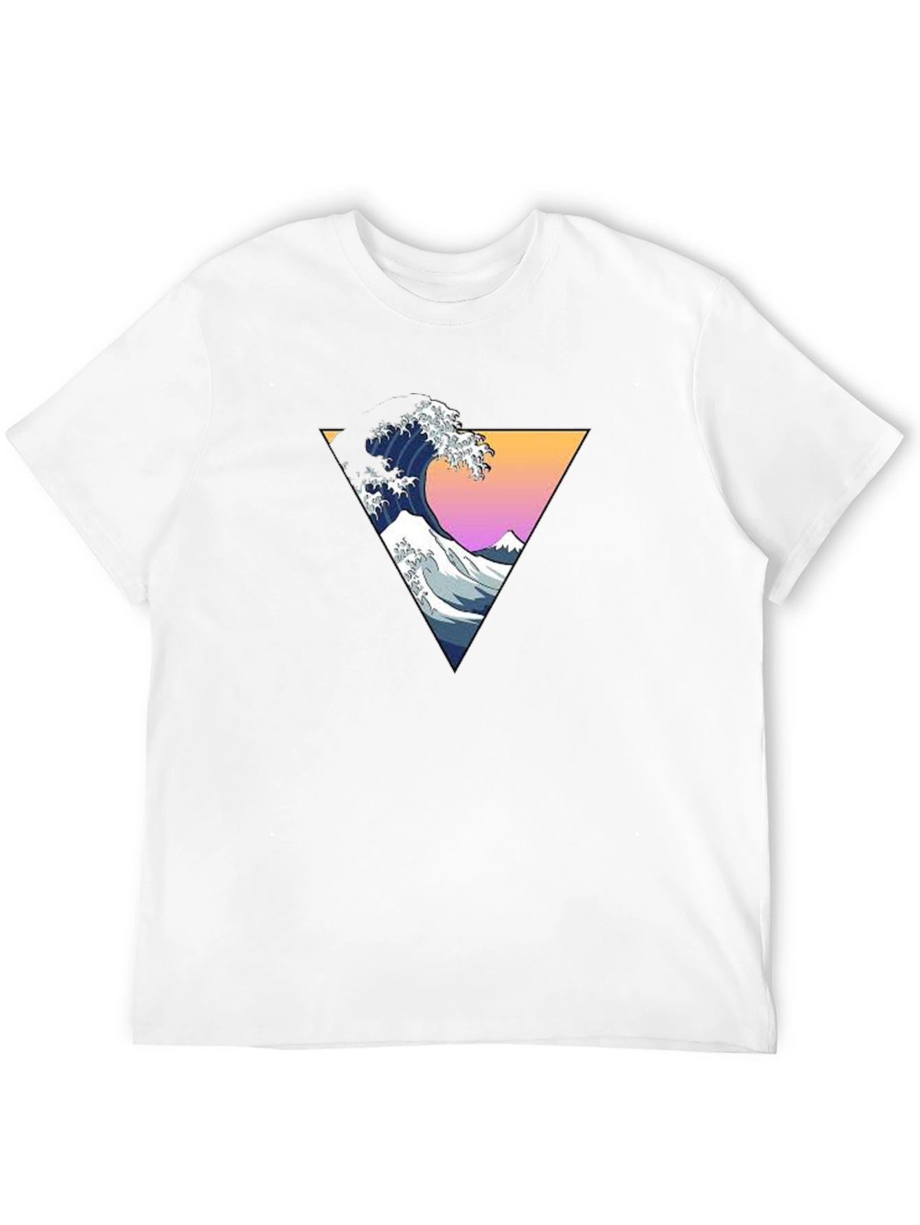 Great Wave Triangle Graphic Tee - Black