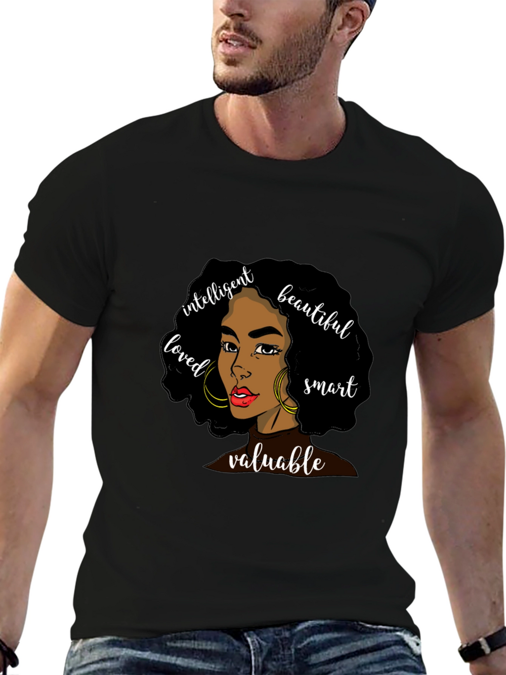 Empowered Woman Graphic Tee - Black