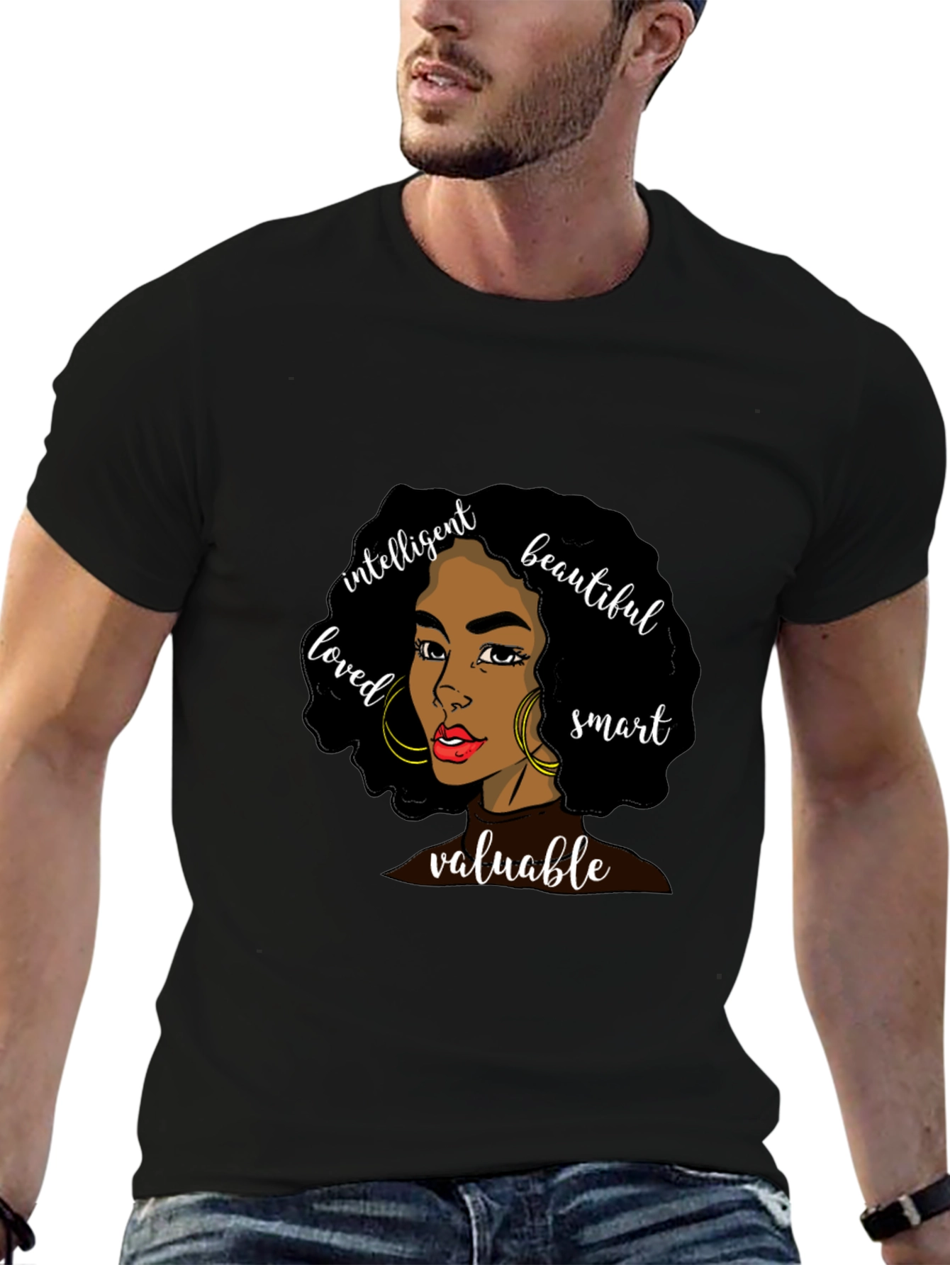 Empowered Woman Graphic Tee - Black
