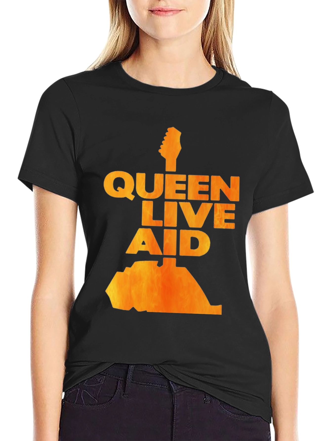 Queen Live Aid Graphic Tee - Rock Band Concert T-Shirt