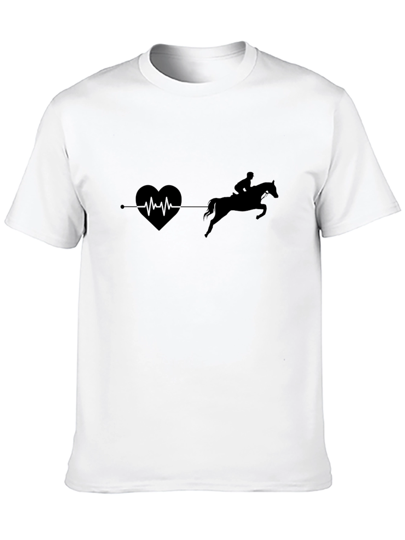 Equestrian Heartbeat T-Shirt - Horse Riding Love