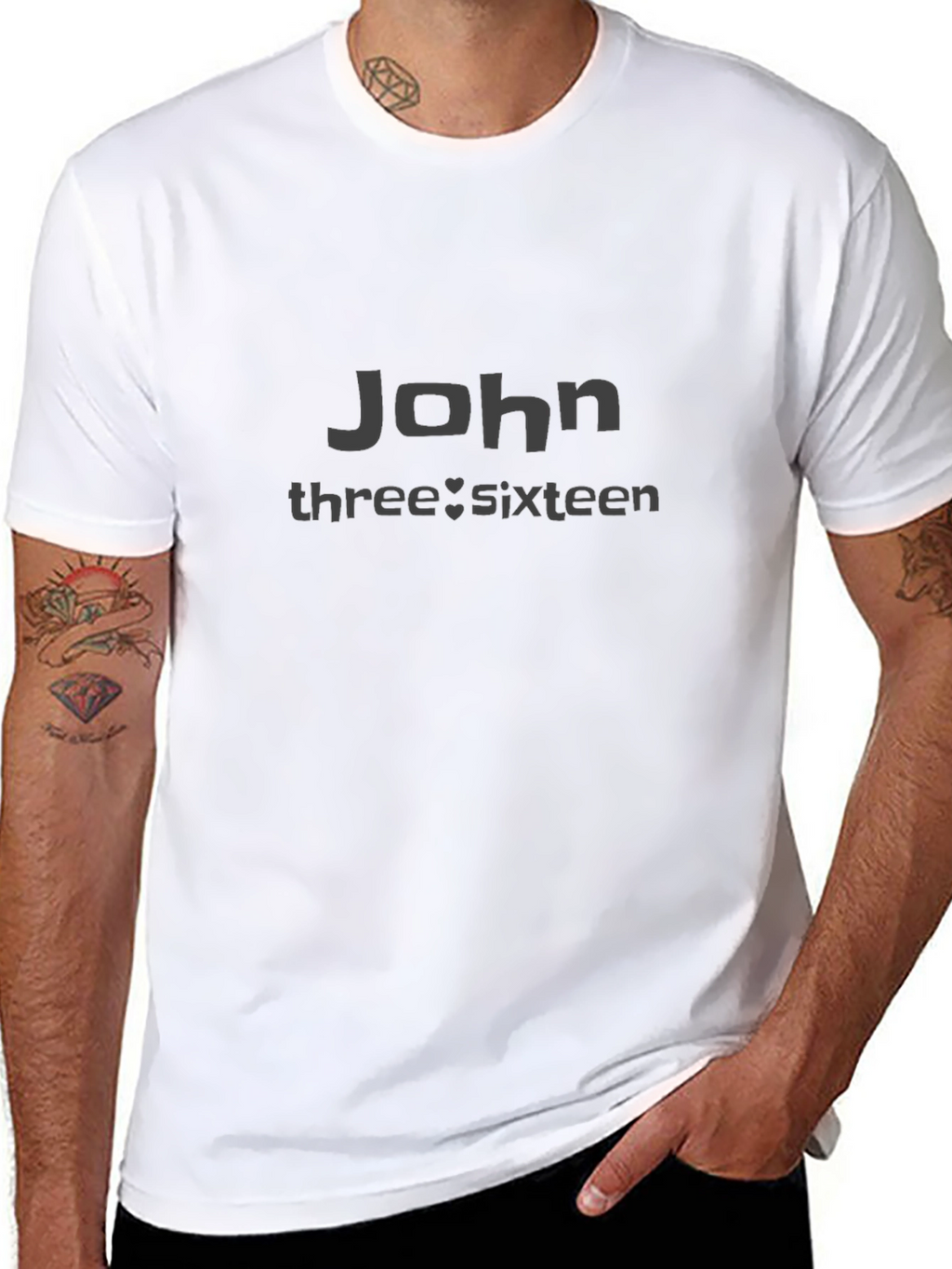 John Three Sixteen Black Graphic Tee