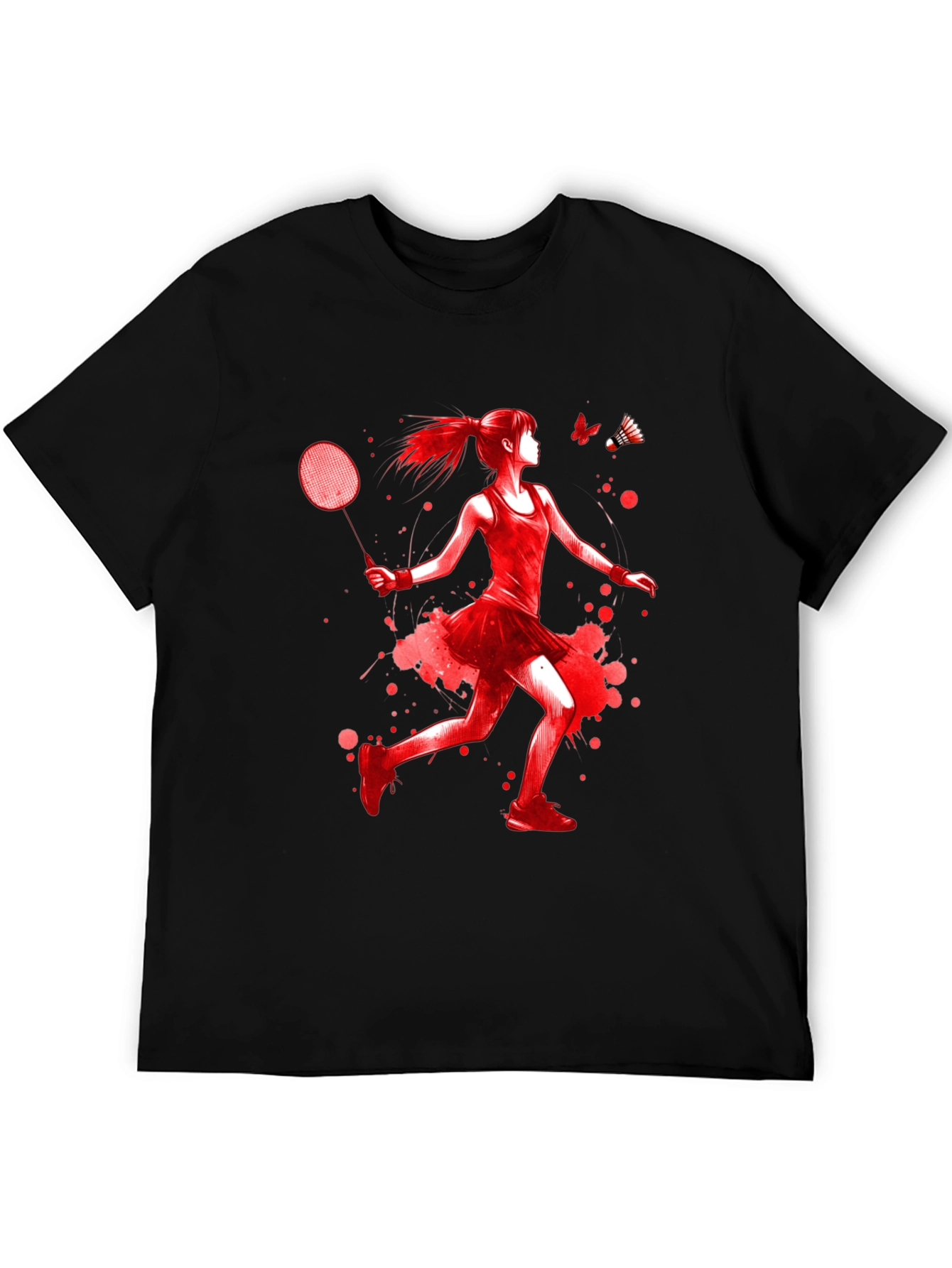Badminton Player Graphic T-Shirt