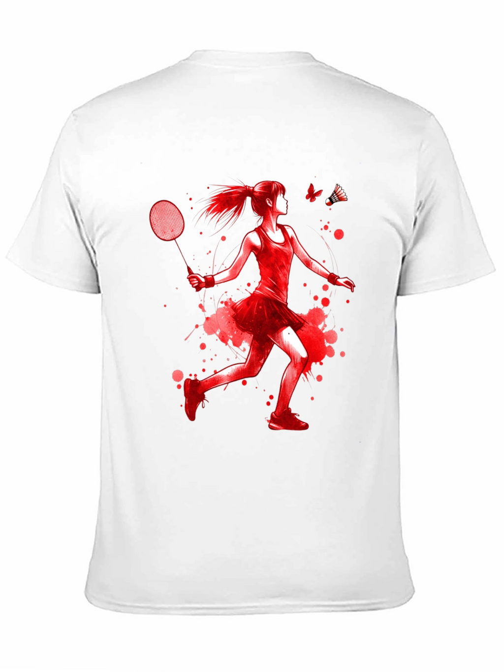 Badminton Player Graphic T-Shirt