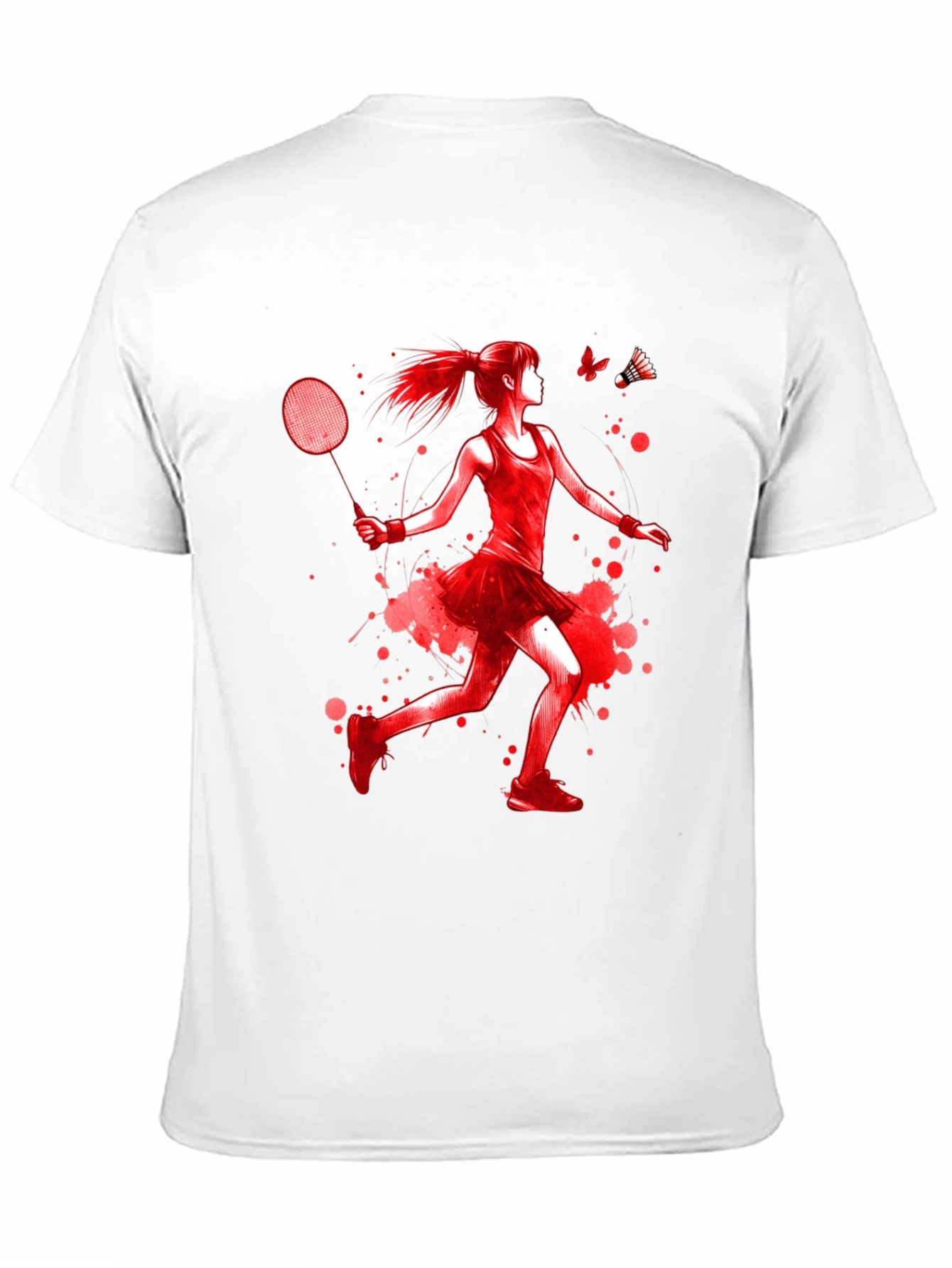 Badminton Player Graphic T-Shirt