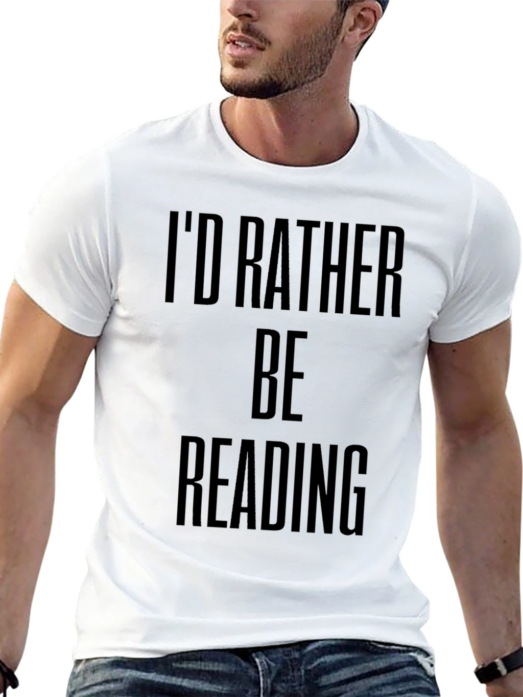Id Rather Be Reading Black Graphic Tee