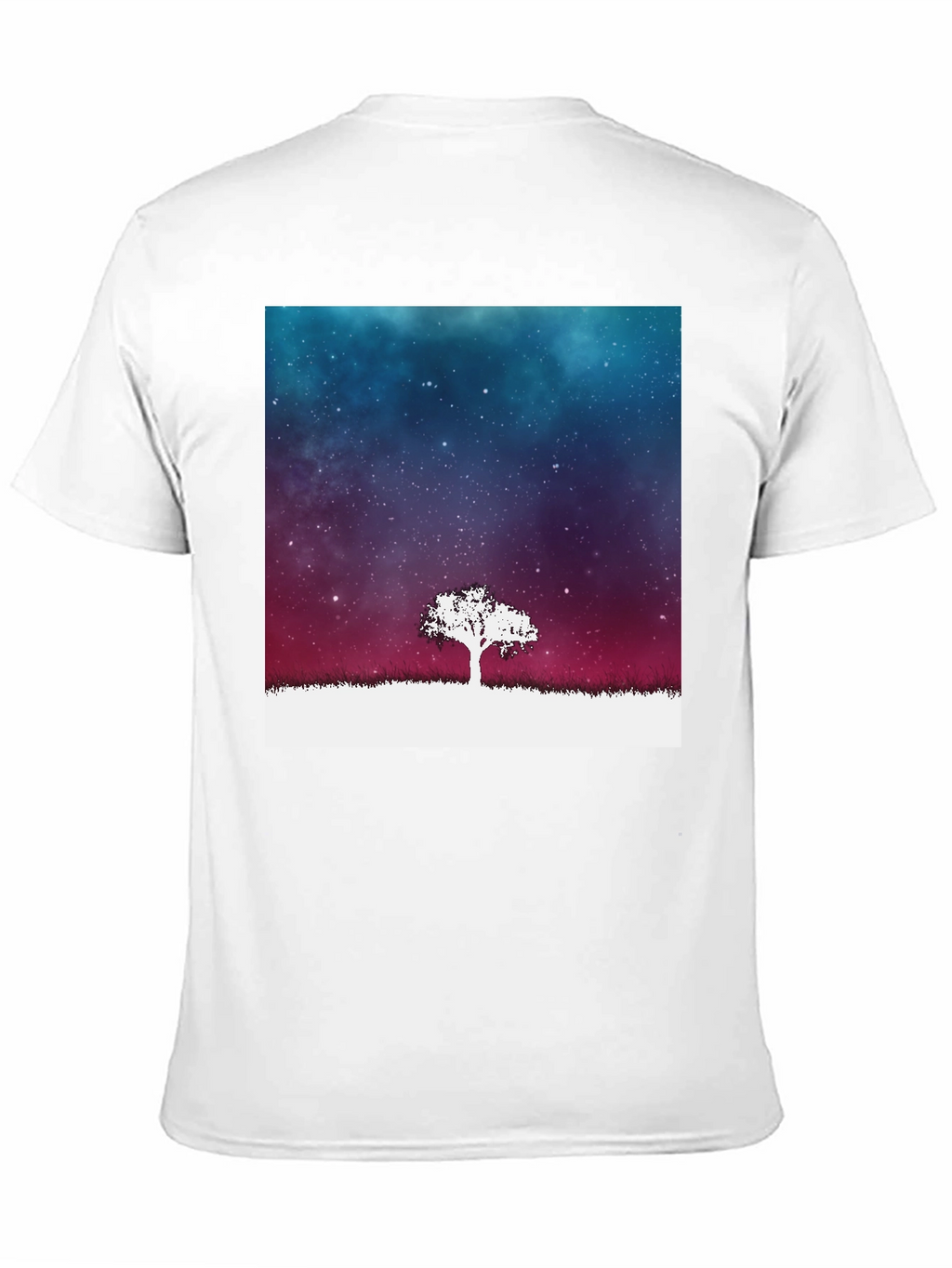 Galaxy Tree Graphic Tee - Stylish Mens Black T-Shirt