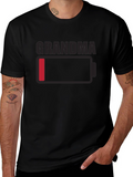 Grandma Low Battery T-Shirt - Novelty Funny Tee