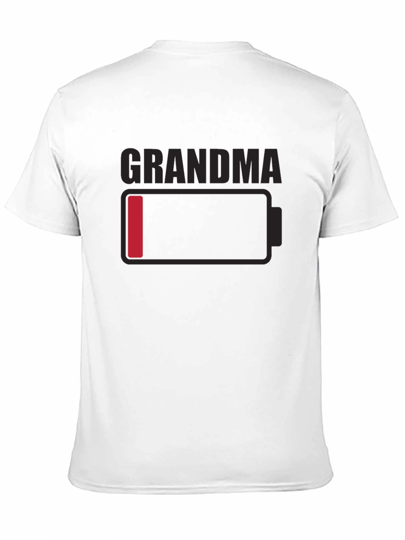 Grandma Low Battery T-Shirt - Novelty Funny Tee