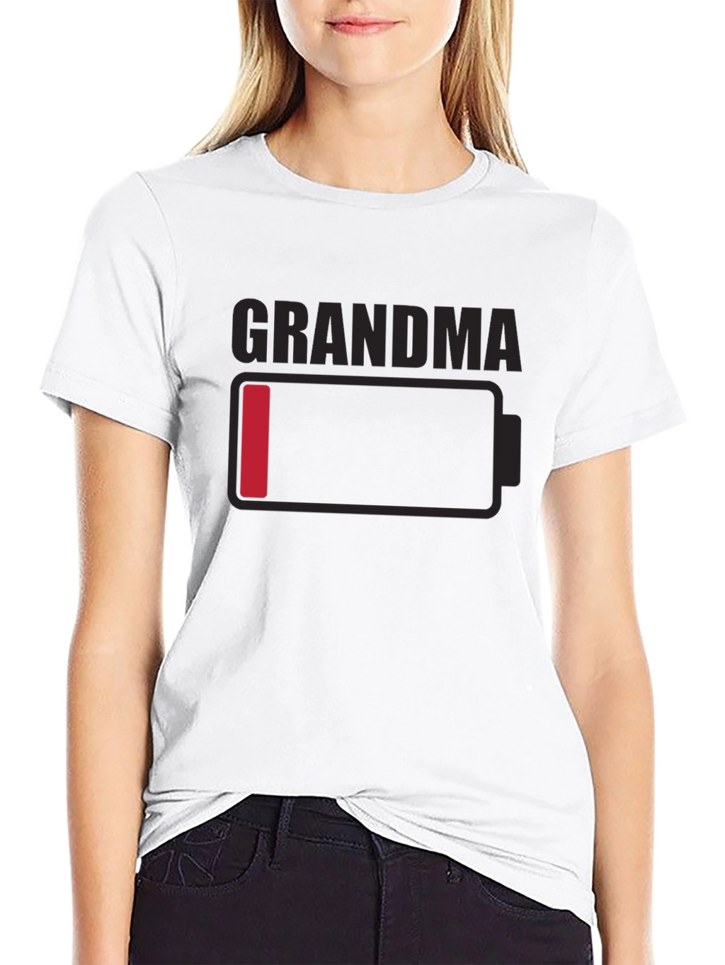 Grandma Low Battery T-Shirt - Novelty Funny Tee