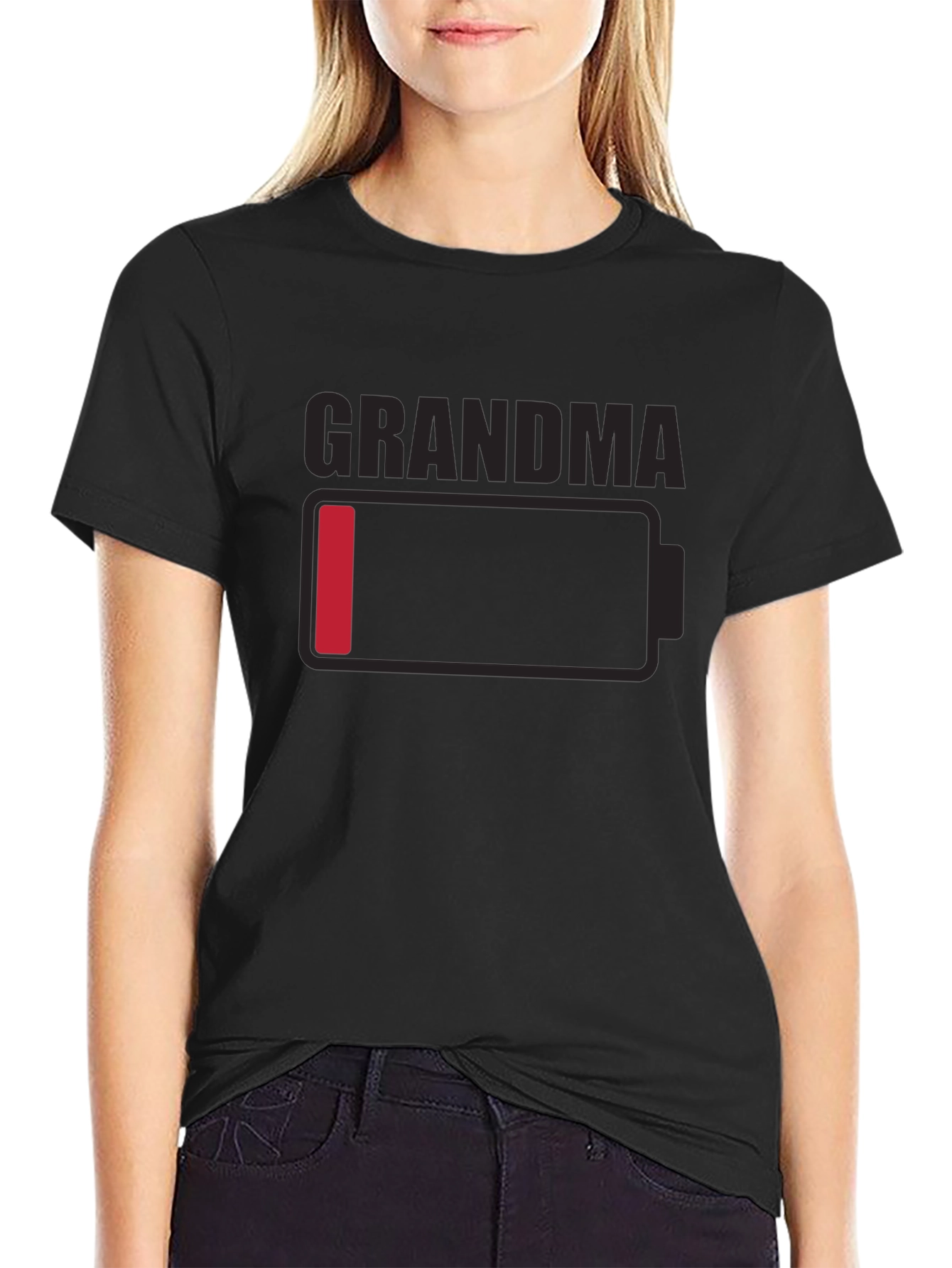 Grandma Low Battery T-Shirt - Novelty Funny Tee