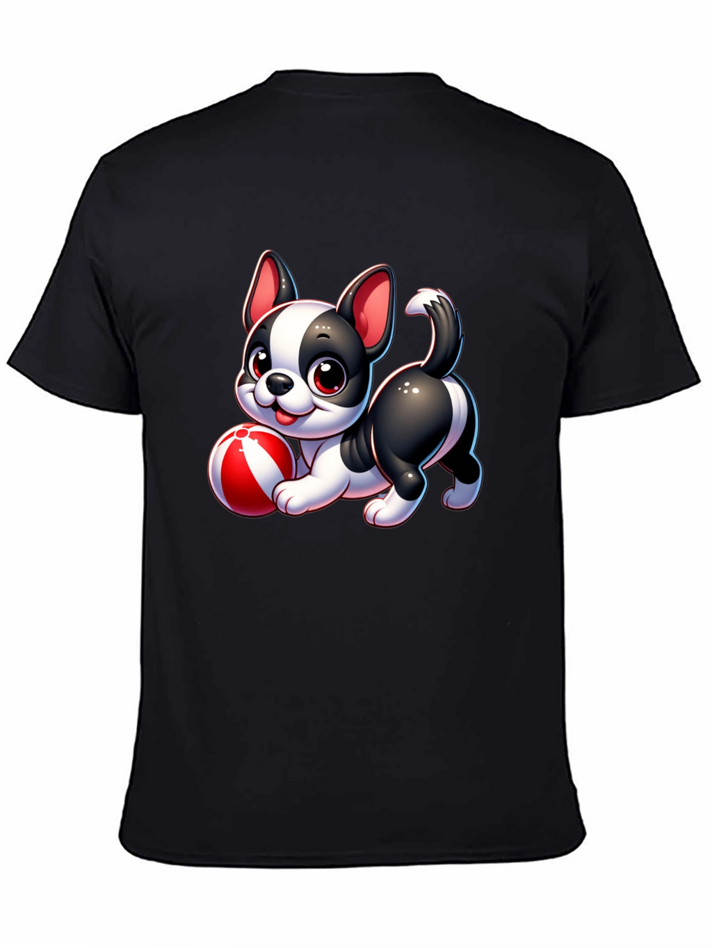 Cute Cartoon Dog with Ball Graphic Tee