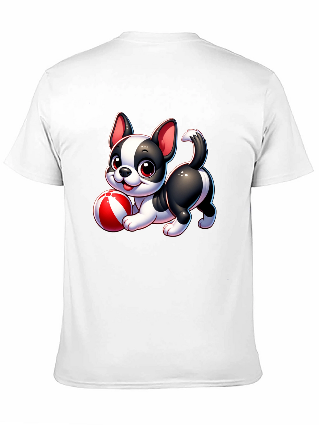 Cute Cartoon Dog with Ball Graphic Tee