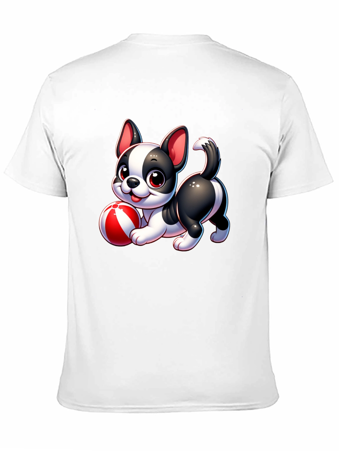 Cute Cartoon Dog with Ball Graphic Tee