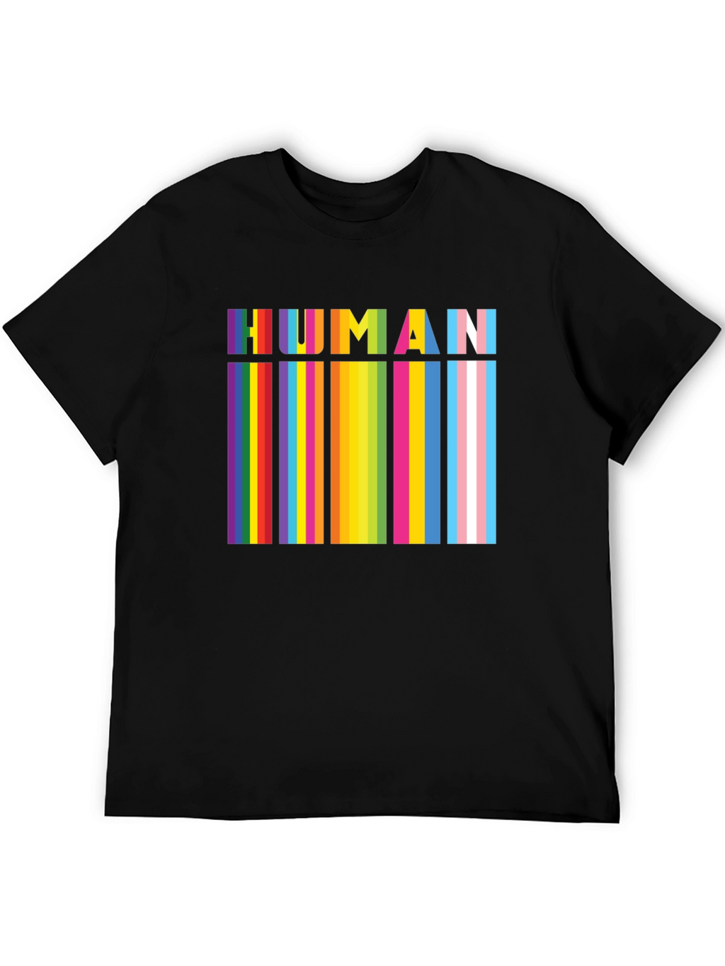 HUMAN Pride Rainbow Stripes T-Shirt