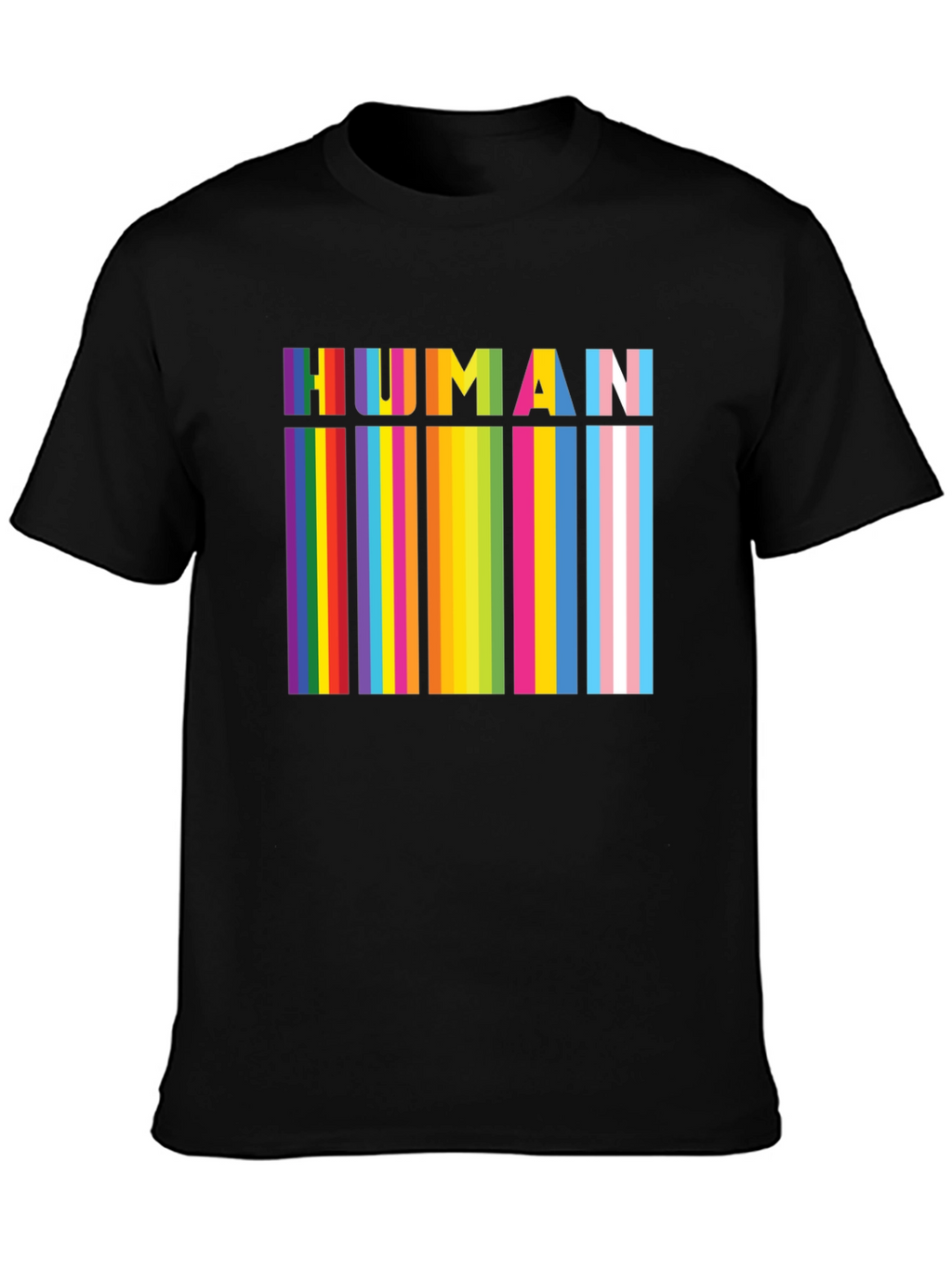 HUMAN Pride Rainbow Stripes T-Shirt