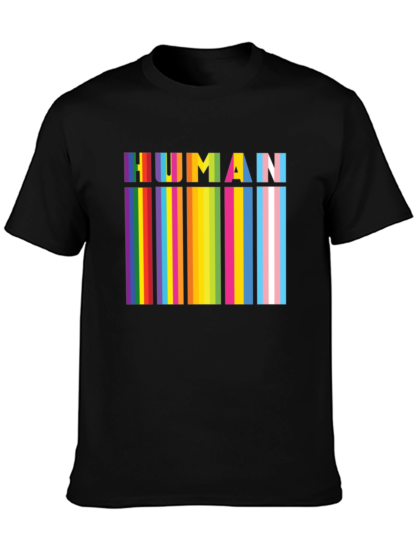 HUMAN Pride Rainbow Stripes T-Shirt