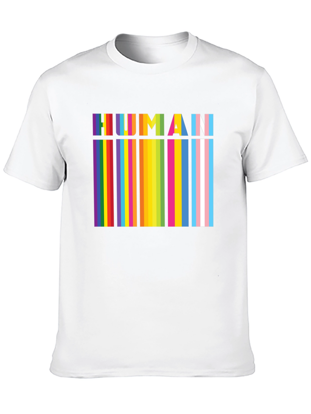 HUMAN Pride Rainbow Stripes T-Shirt