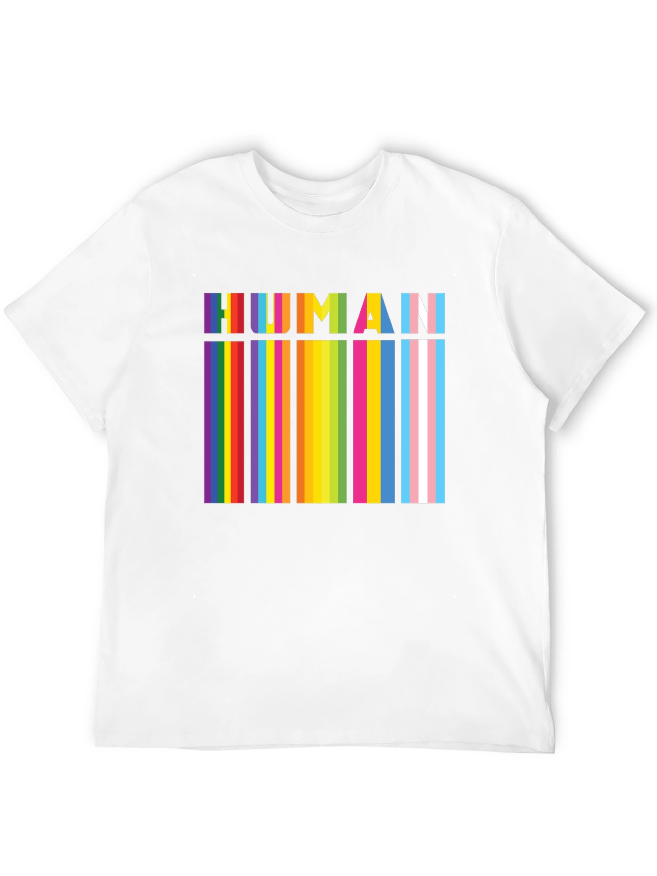 HUMAN Pride Rainbow Stripes T-Shirt