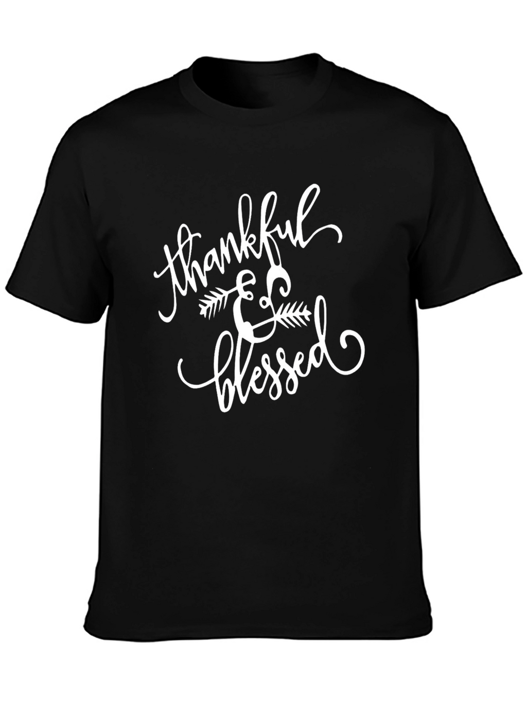 Thankful & Blessed Black T-Shirt