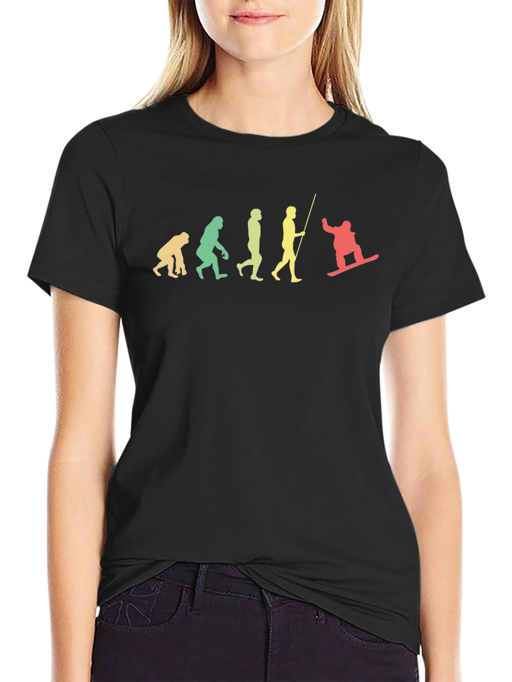 Evolution of Snowboarding T-Shirt - Black