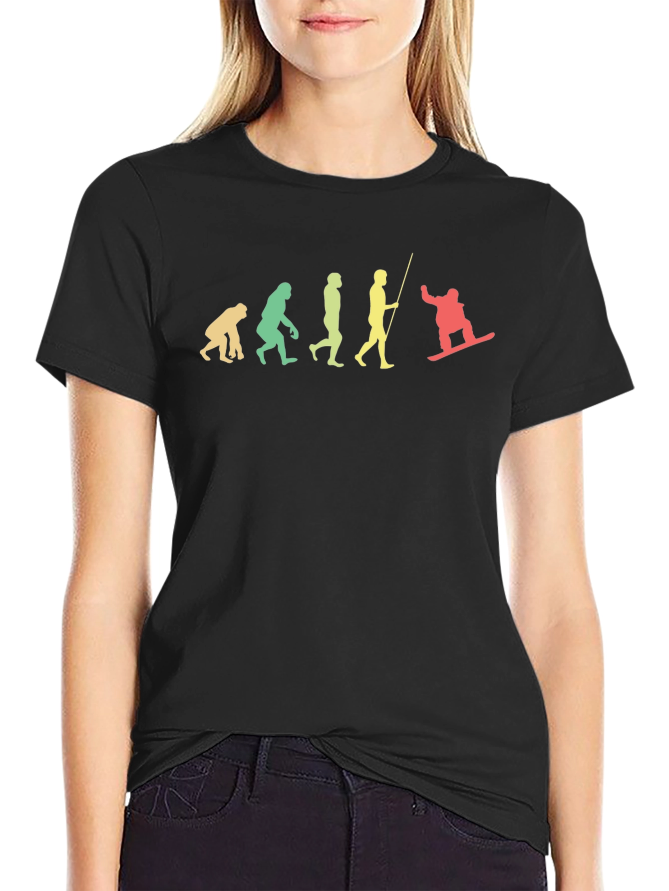 Evolution of Snowboarding T-Shirt - Black