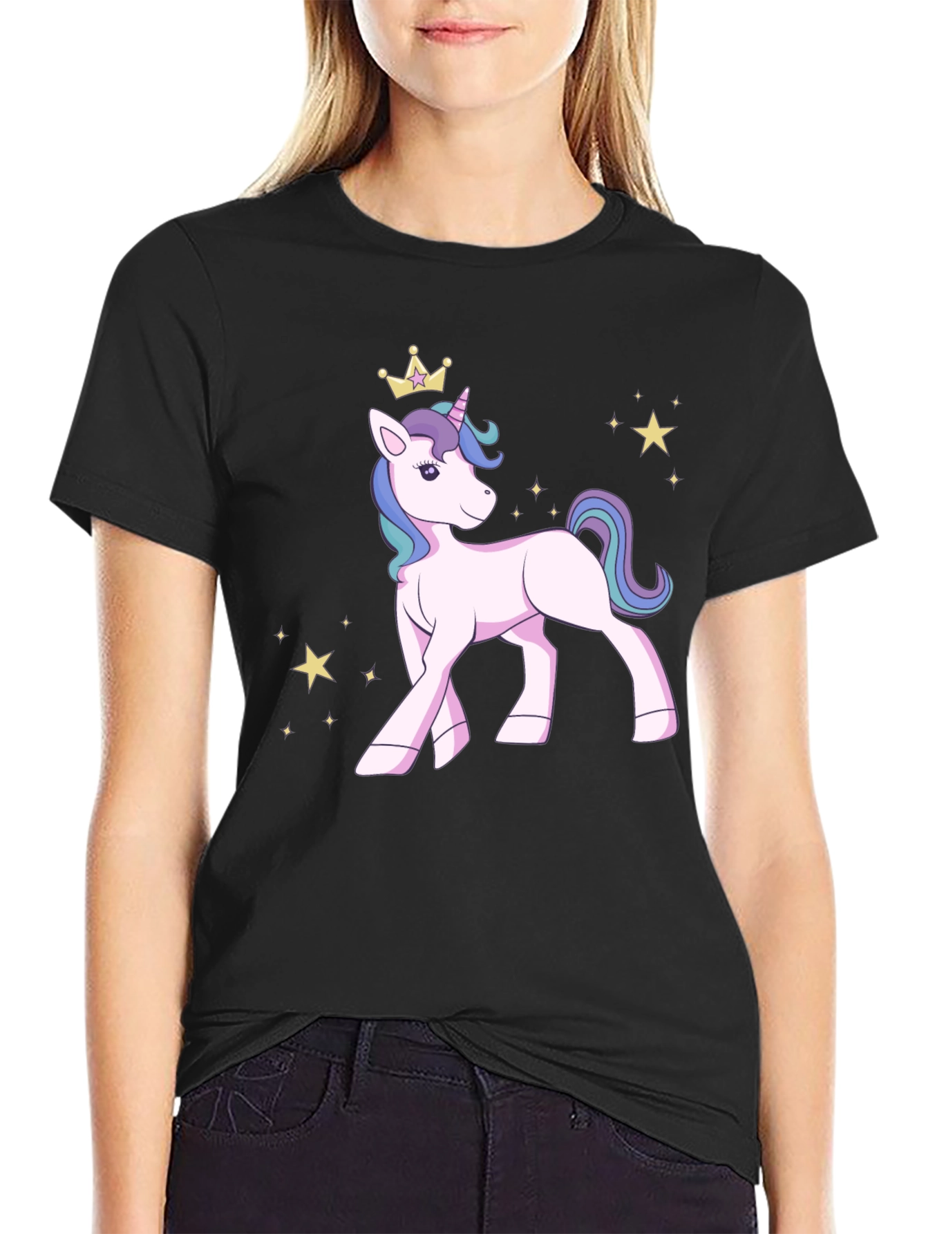 Unicorn Princess T-Shirt - Cute Cartoon Graphic Tee