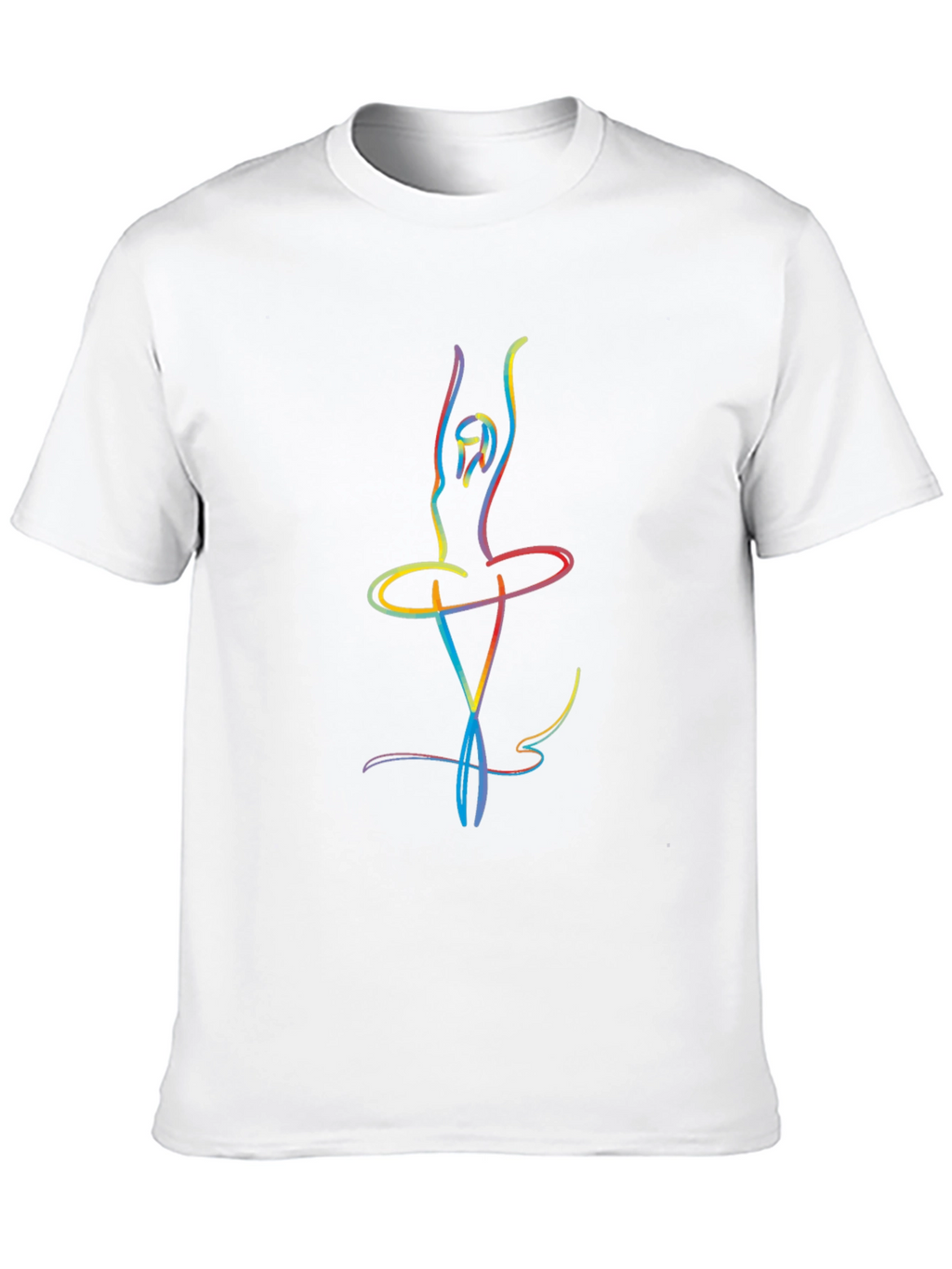 Ballerina Sketch Mens Black T-Shirt