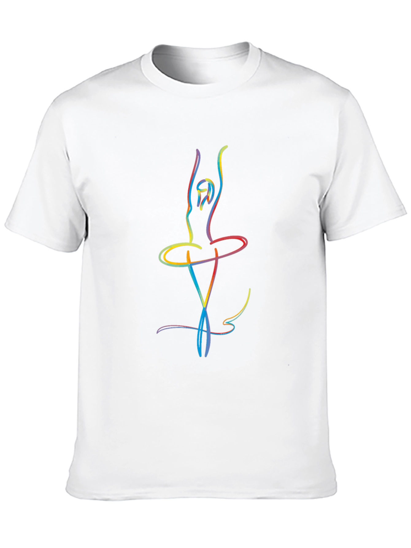 Ballerina Sketch Mens Black T-Shirt