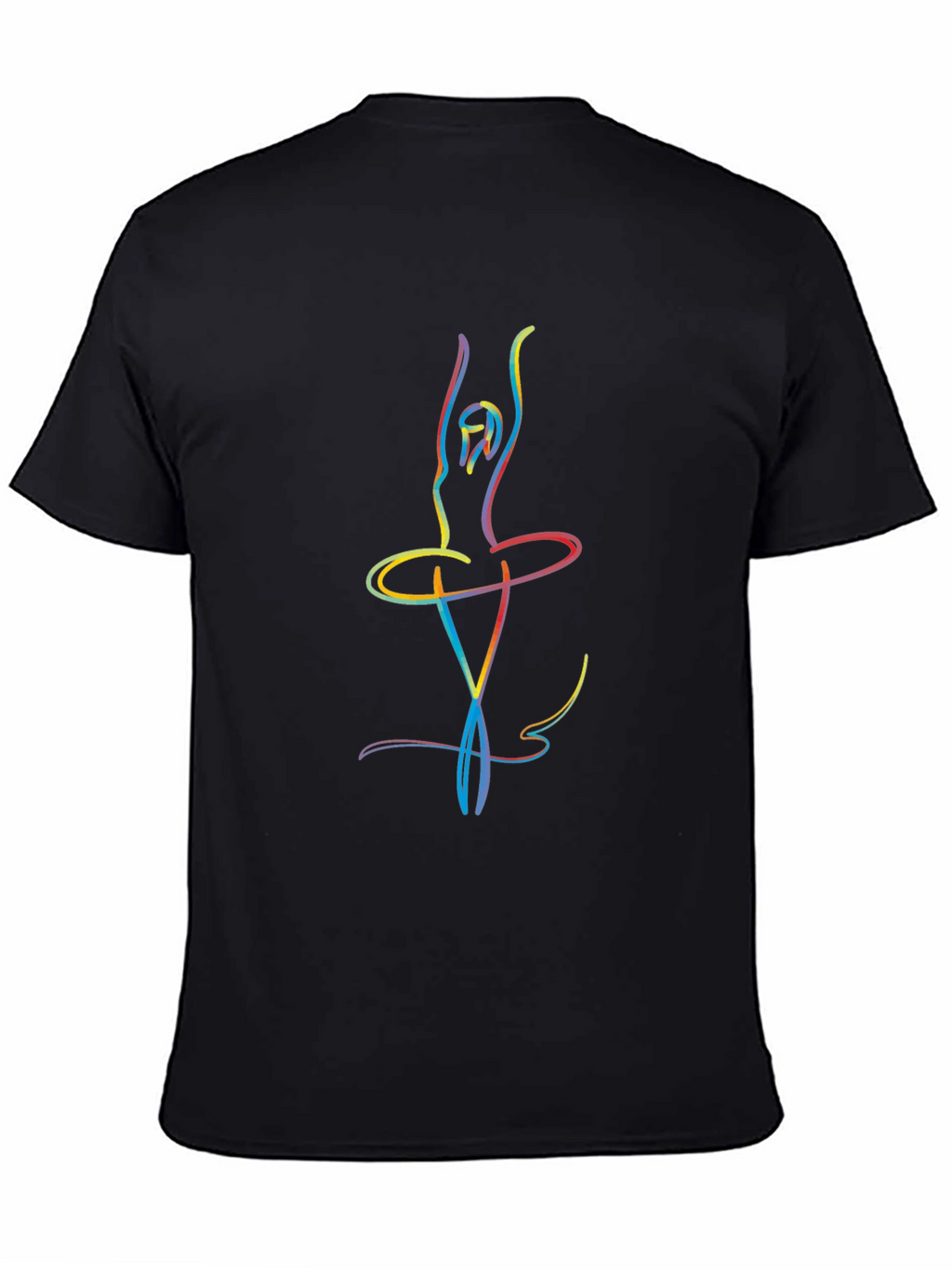 Ballerina Sketch Mens Black T-Shirt