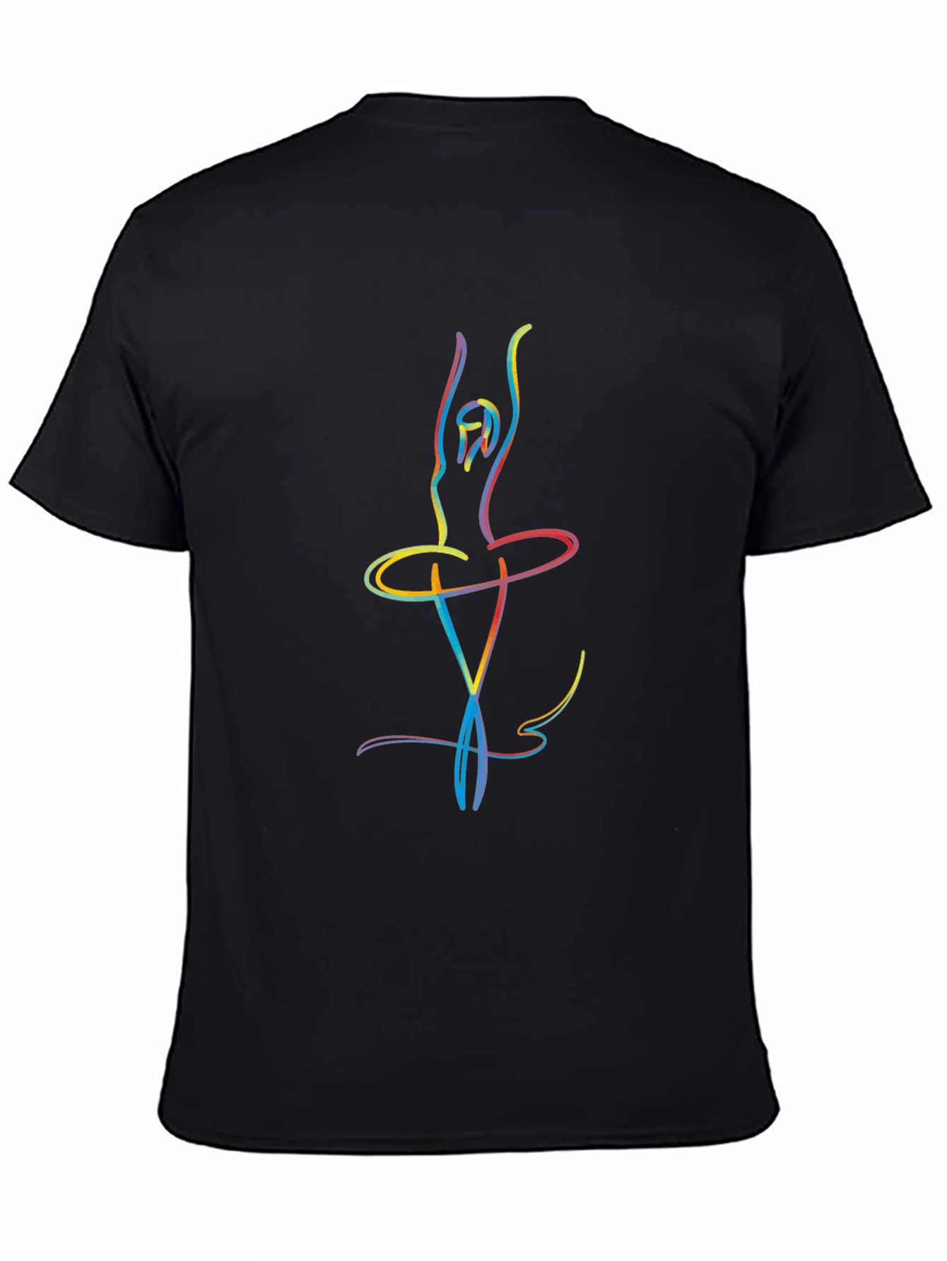 Ballerina Sketch Mens Black T-Shirt