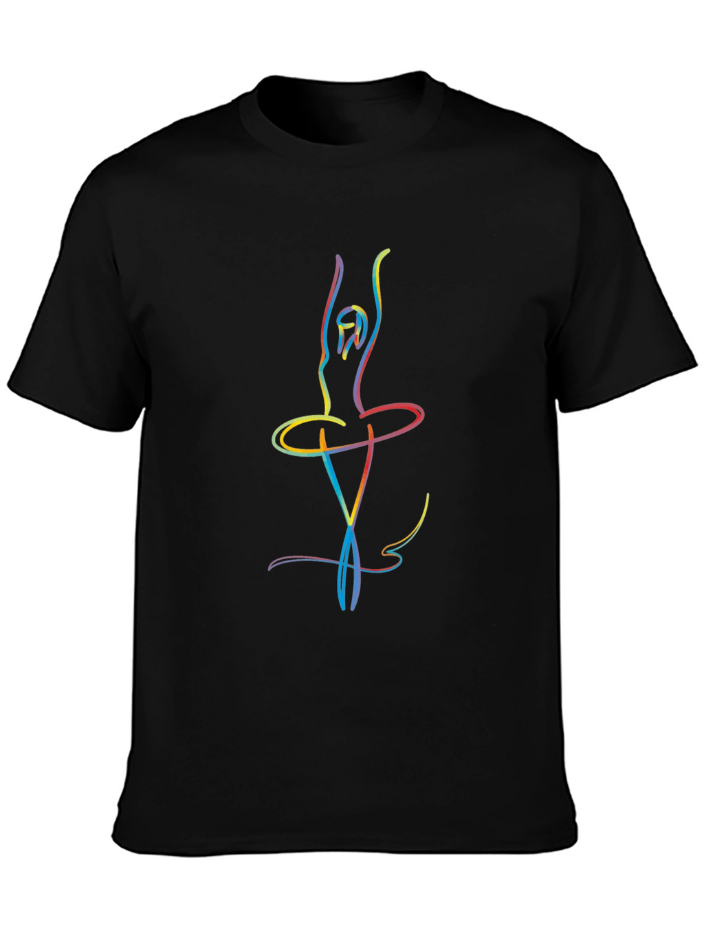 Ballerina Sketch Mens Black T-Shirt