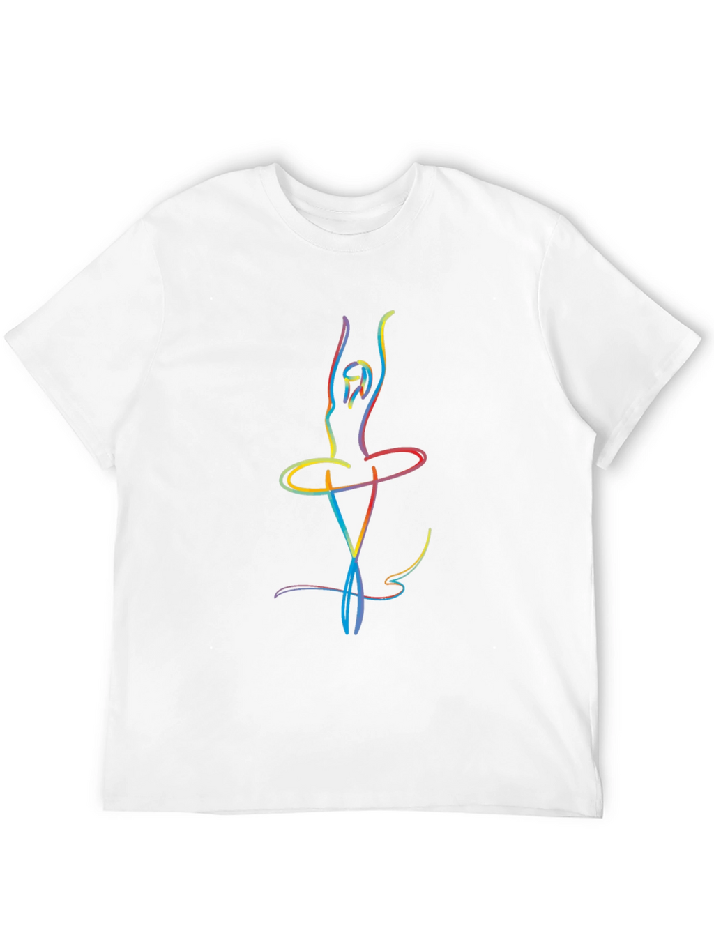 Ballerina Sketch Mens Black T-Shirt