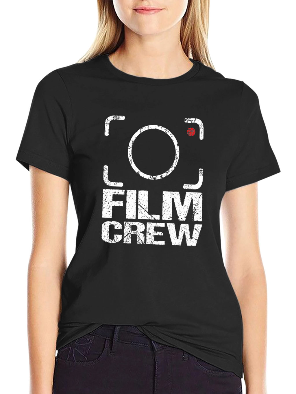 Film Crew Graphic Print Black T-Shirt