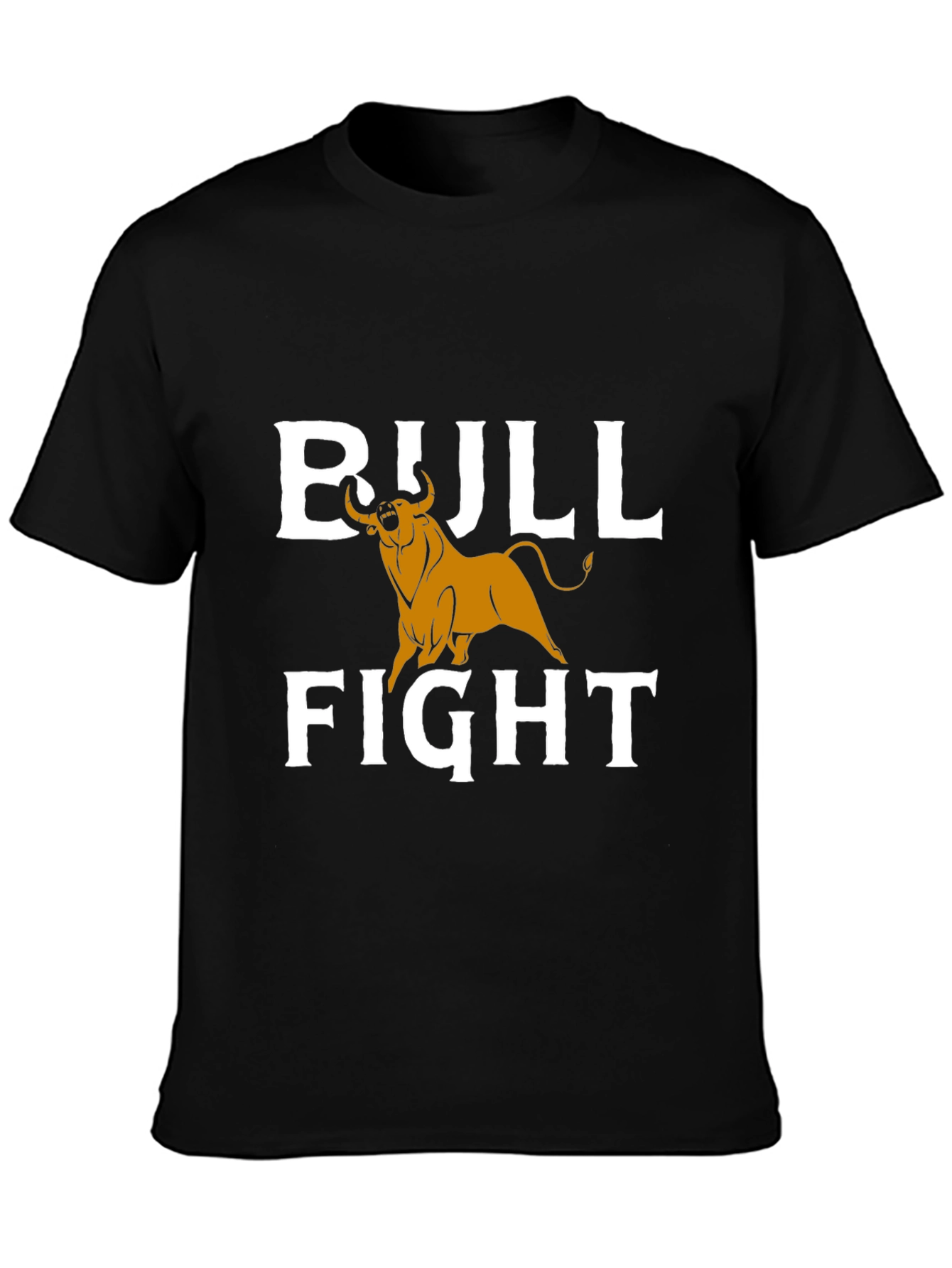 Bull Fight Graphic T-Shirt - Black