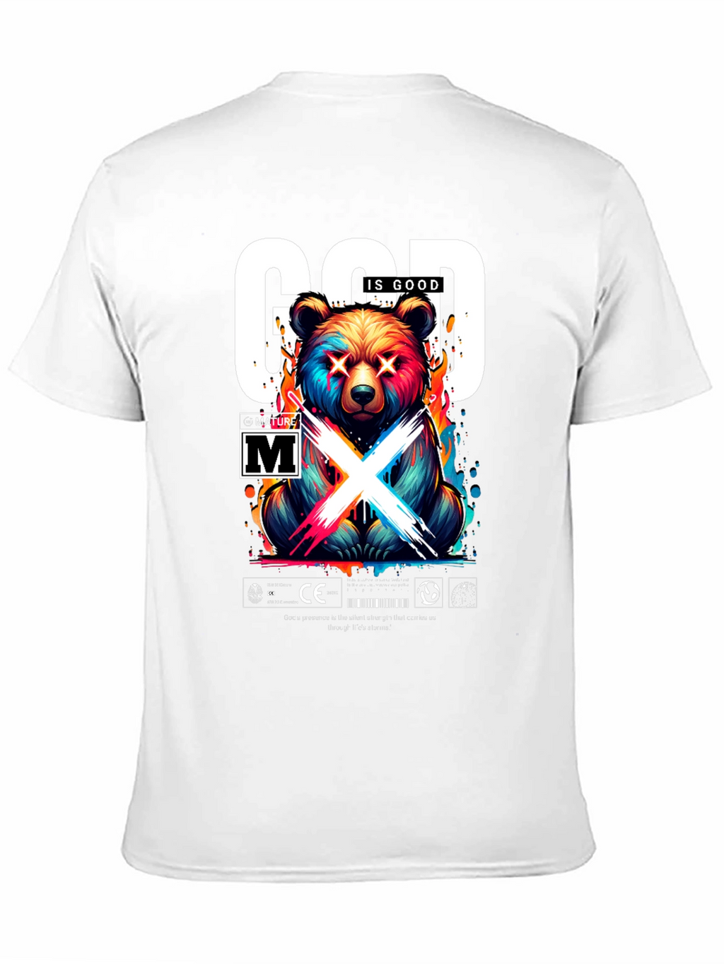 God Is Good Bear Graphic Tee - Trendy Streetwear