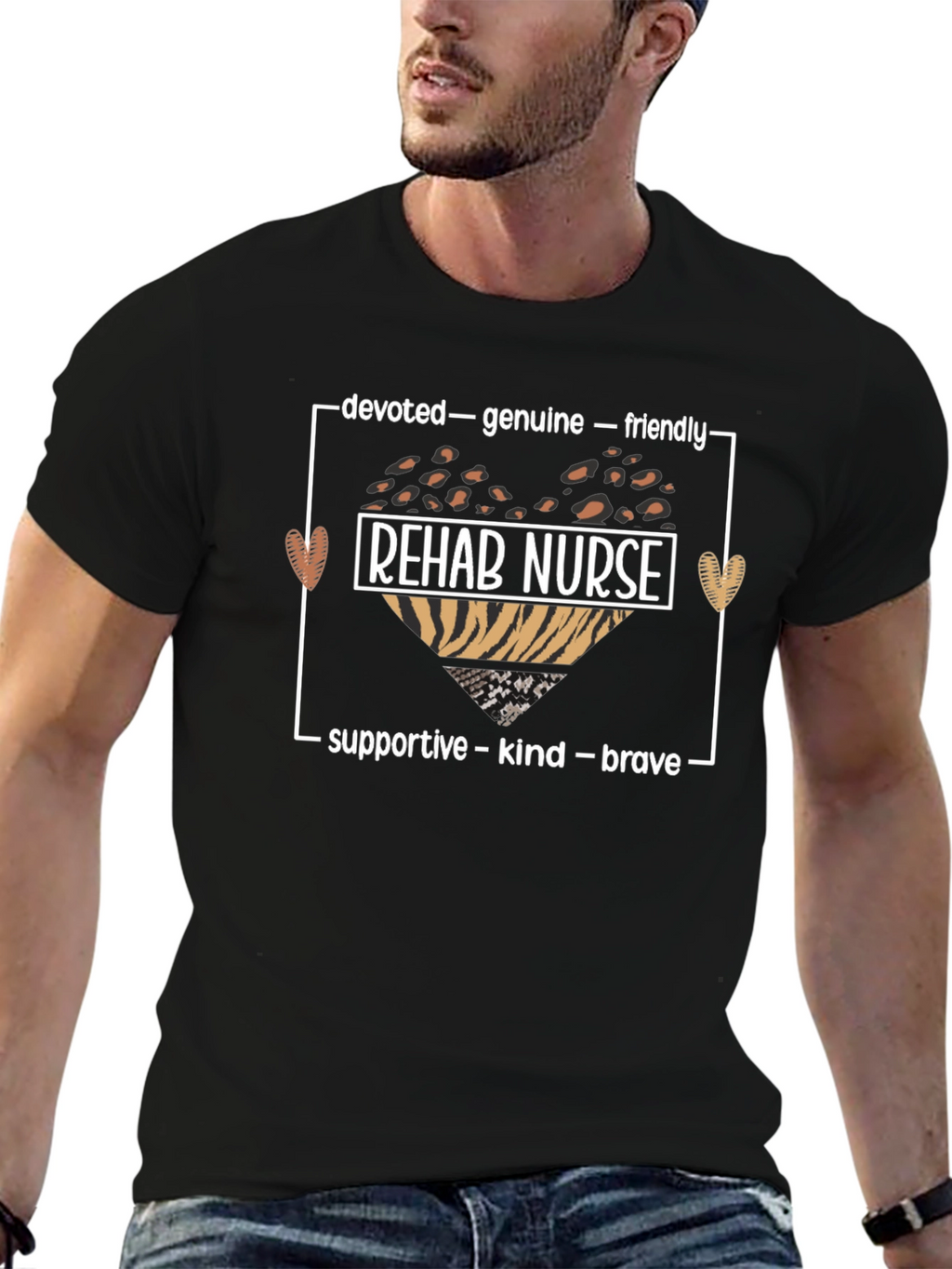 Rehab Nurse T-Shirt - Devoted Genuine Friendly Design