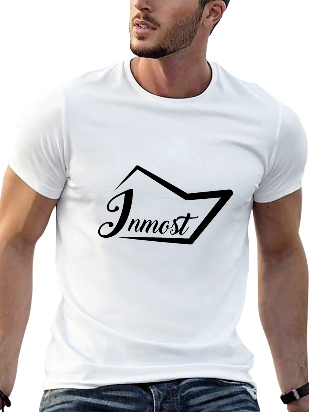 Inmost Black Graphic Tee - Stylish Comfort