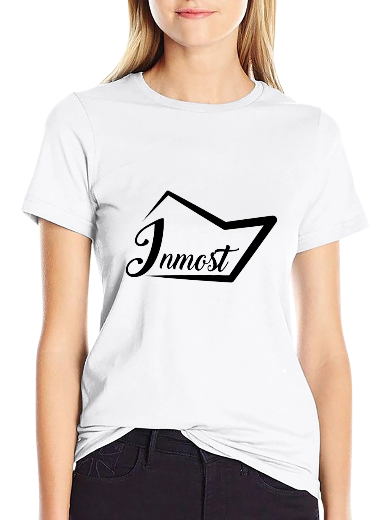 Inmost Black Graphic Tee - Stylish Comfort