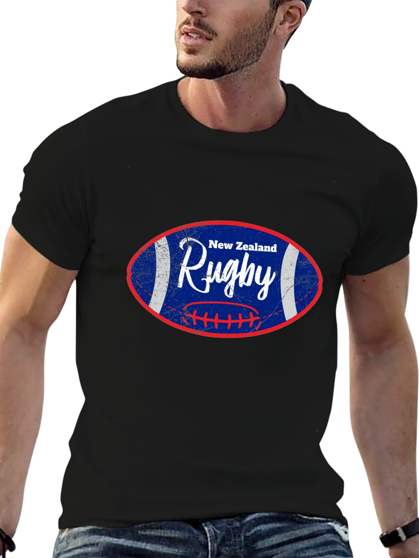 New Zealand Rugby T-Shirt - Black Classic Fit