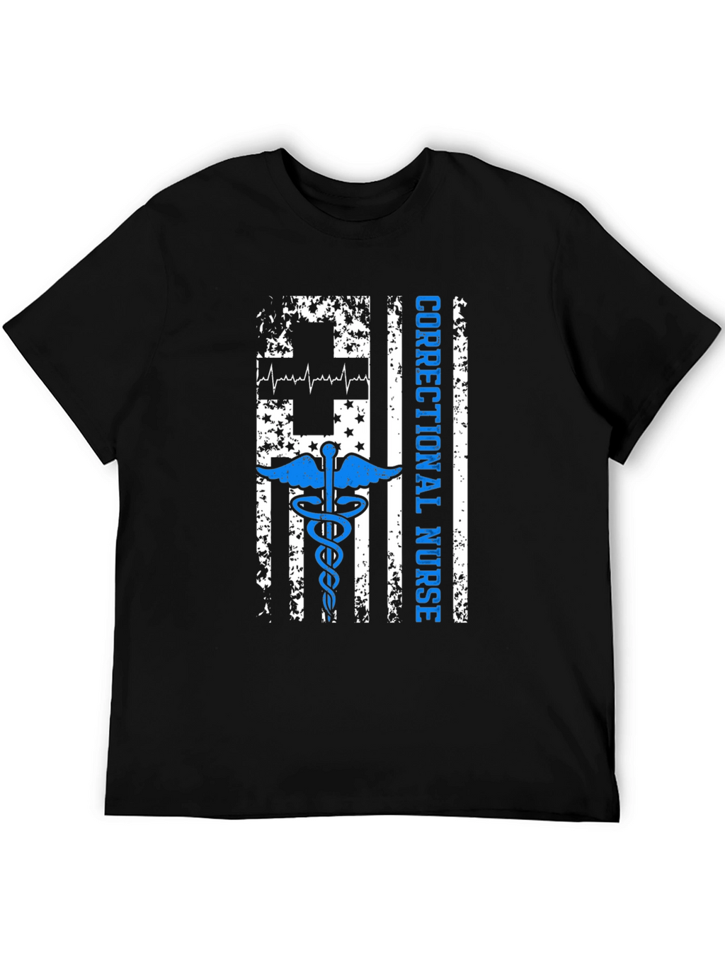 Correctional Nurse American Flag Graphic T-Shirt