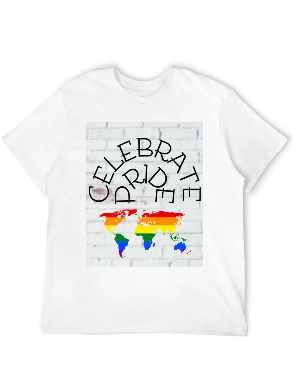 Celebrate Pride Rainbow World Map T-Shirt