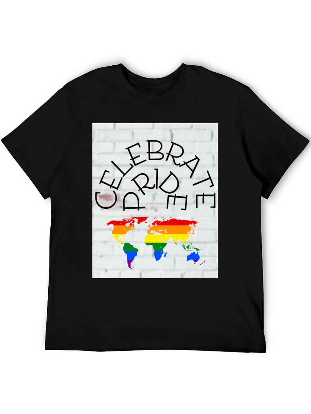 Celebrate Pride Rainbow World Map T-Shirt