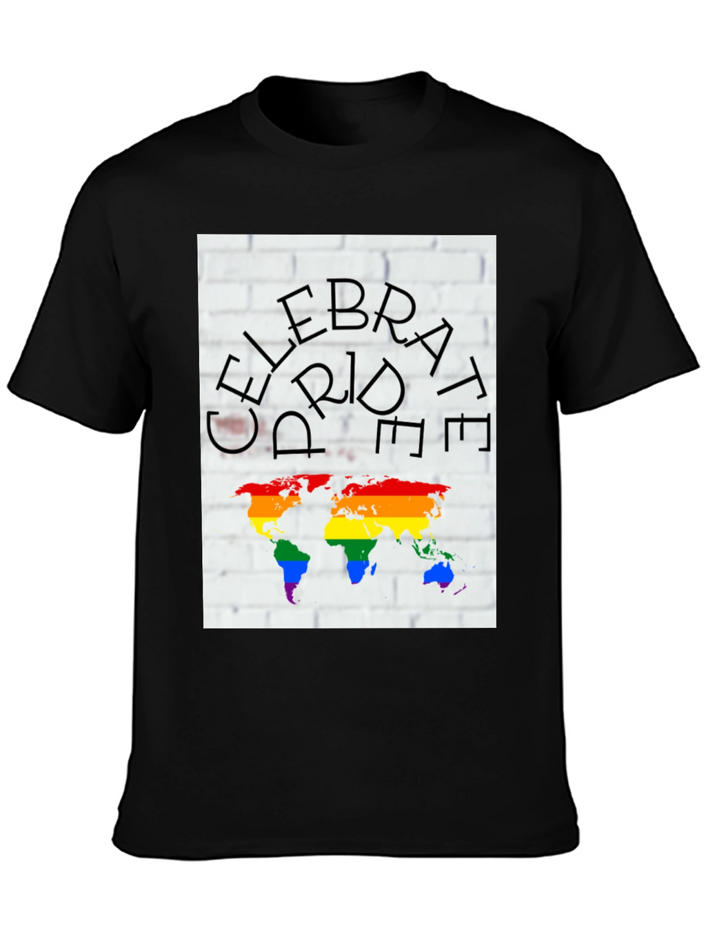 Celebrate Pride Rainbow World Map T-Shirt